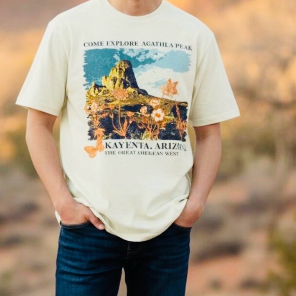 Goodfellow & Co Cream Graphic Kayenta Arizona Crewneck Tee